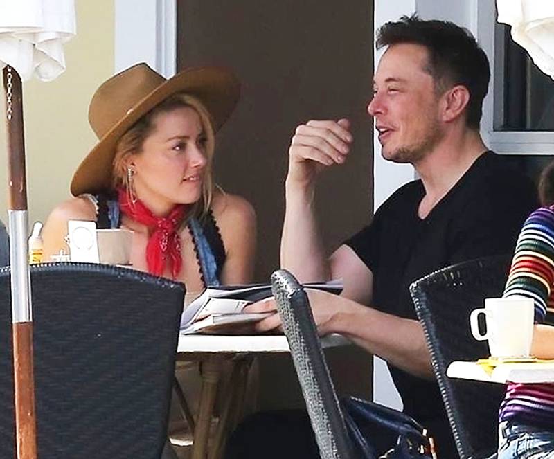 Stars Eating Out Amber Heard Elon Musk Sweet Butter Kitchen