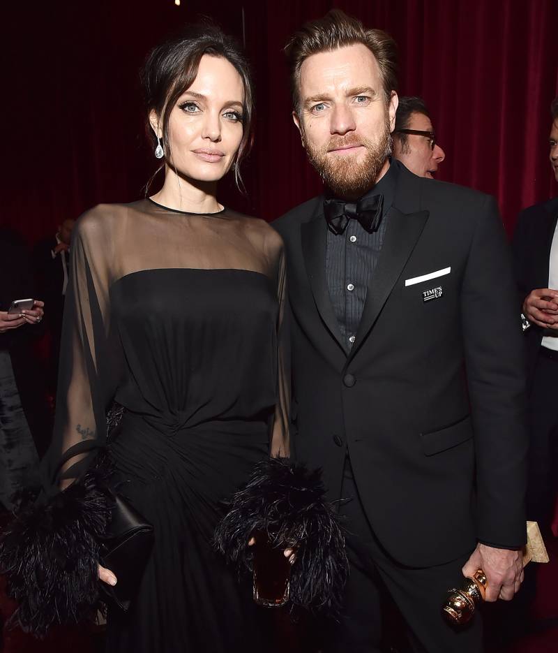 Angelina Jolie Ewan McGregor Netflix Golden Globes after party 2018