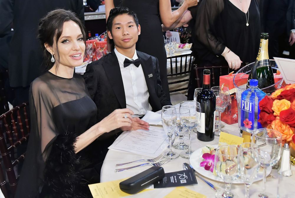 Angelina Jolie Pax Jolie-Pitt Golden Globes 2018