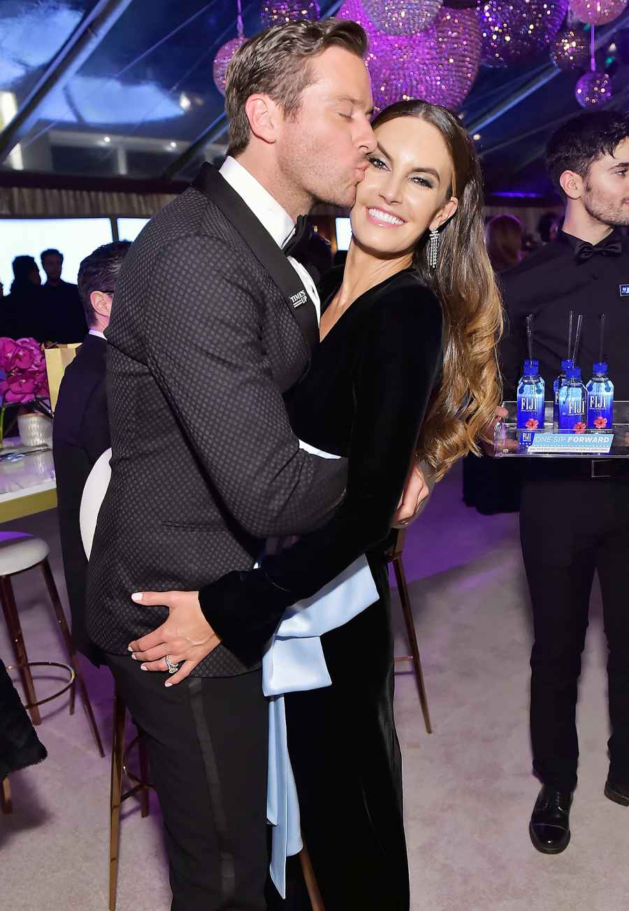 Armie Hammer Elizabeth Chambers Golden Globes 2018