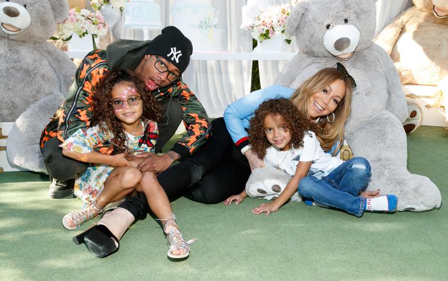 Monroe Cannon, Nick Cannon, Moroccan Scott Canon and Mariah Carey attend the Moroccan Scott Cannon and Monroe Cannon Party on Mary 13 in Los Angeles, California.