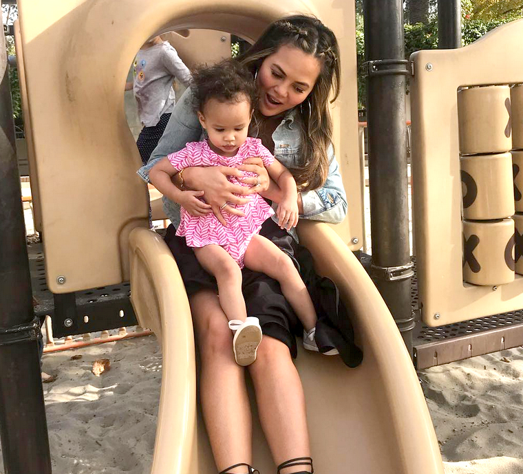 Chrissy Teigen and Luna