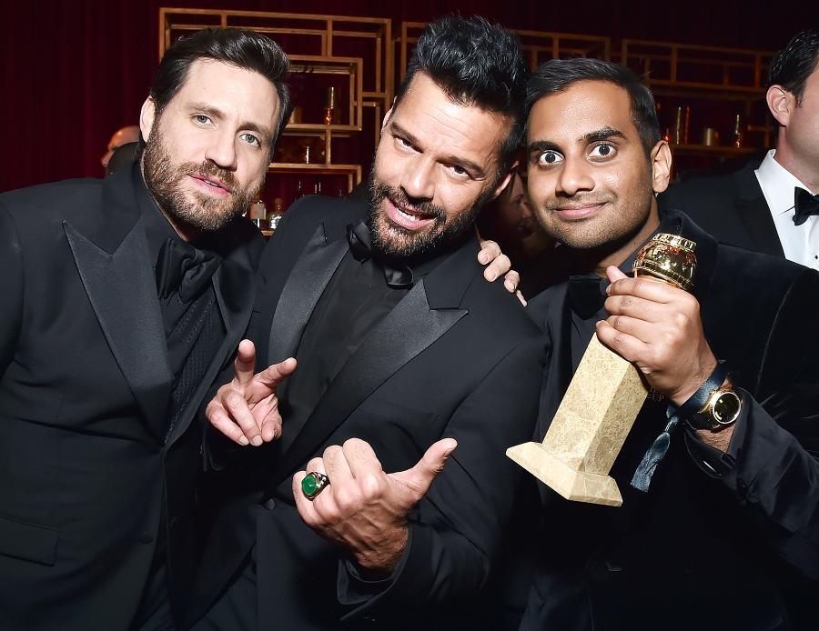 Edgar Ramirez Ricky Martin Aziz Ansari Netflix Golden Globes after party 2018