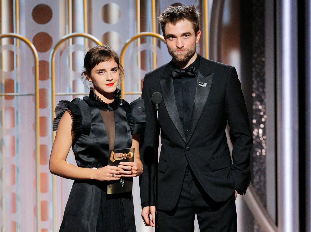 Emma Watson Robert Pattinson Golden Globes 2018