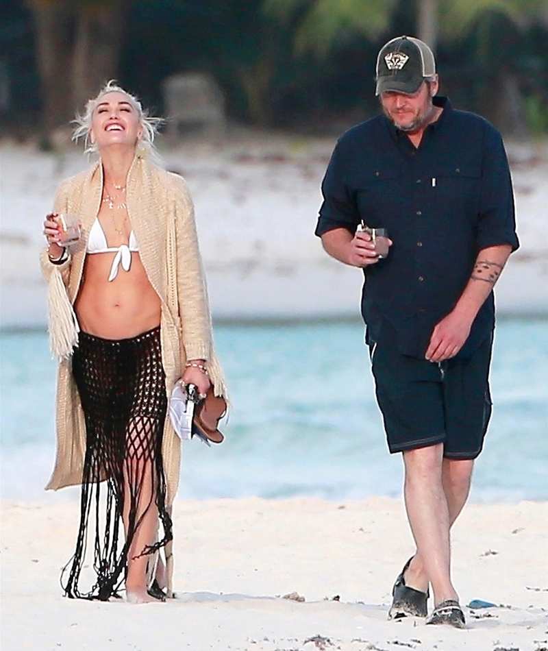 Gwen Stefani, Blake Shelton, Beach, Vacation, Playa del Carmen, Mexico