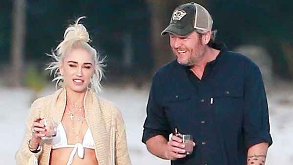 Gwen Stefani Blake Shelton beach bikini Mexico