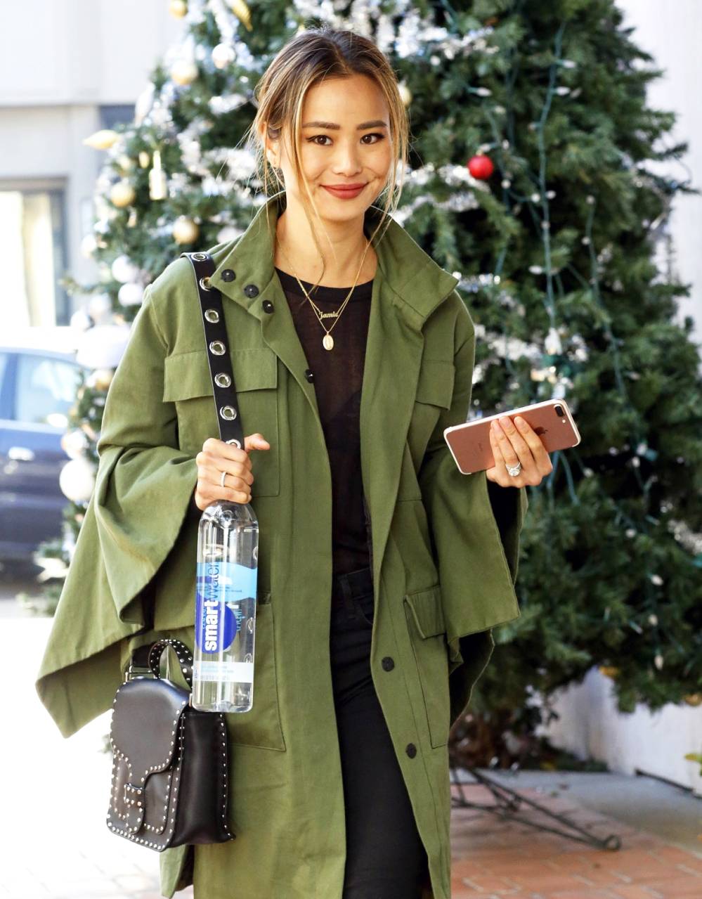 Jamie Chung walks along streets in San Francisco, California.