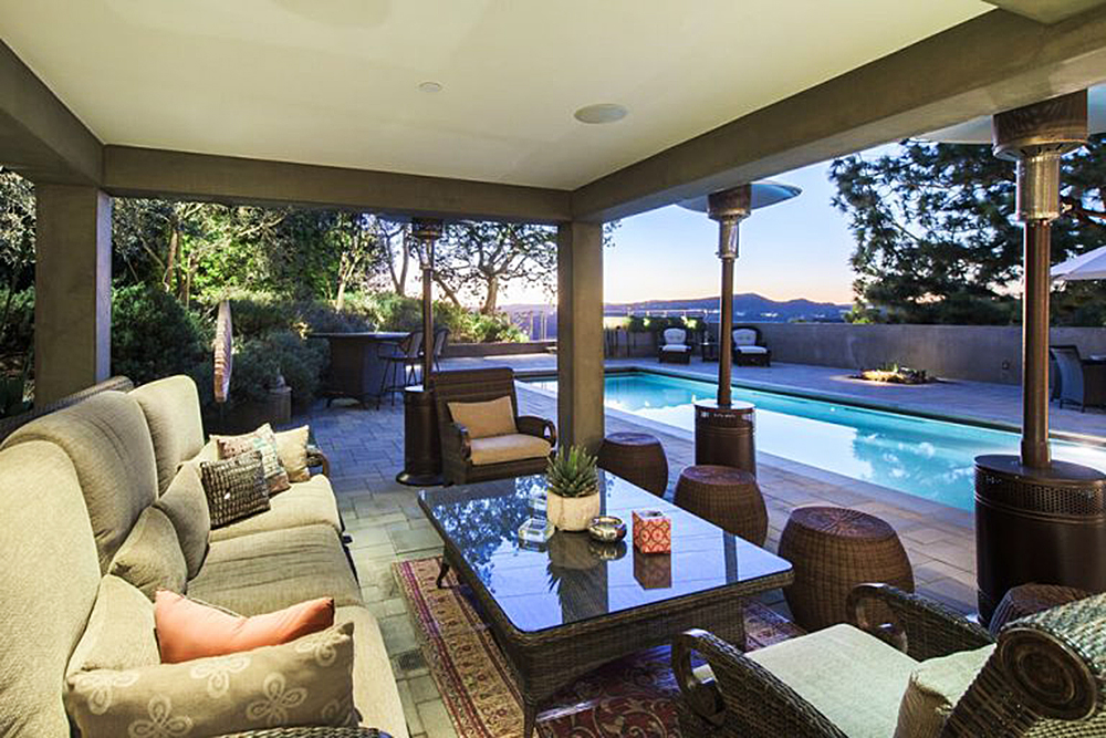 Jane Fonda porch Beverly Hills mansion