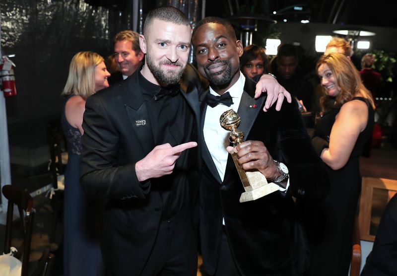 Justin Timberlake Sterling K. Brown NBC and USA Networks post-Golden Globe Awards party 2018