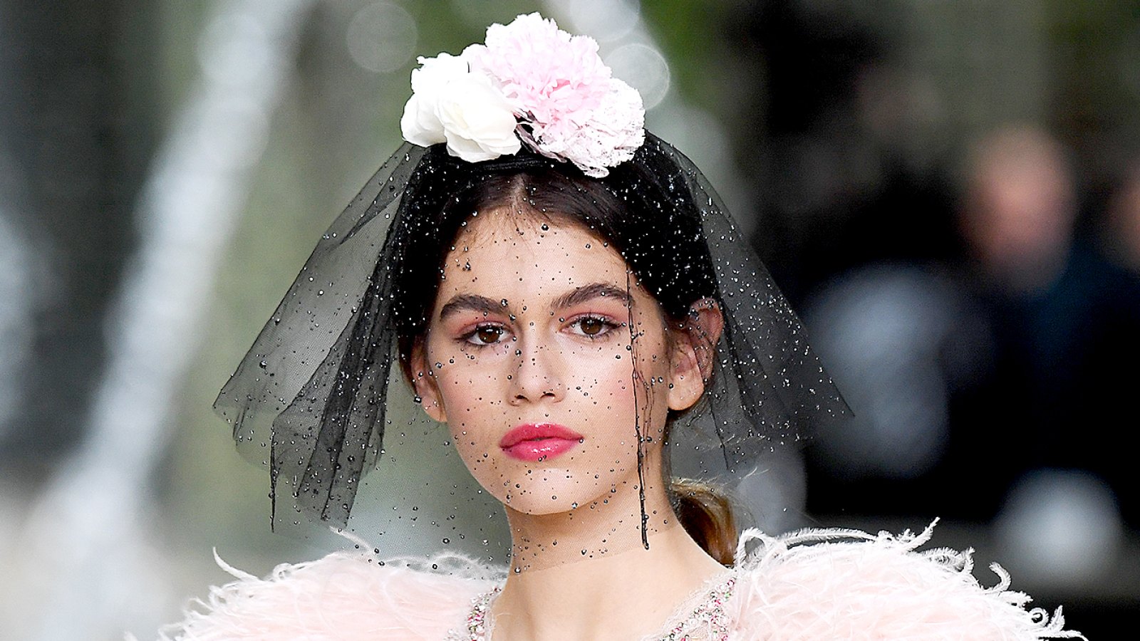Hair at Chanel Spring 2018 Couture: Ponytails and Veils