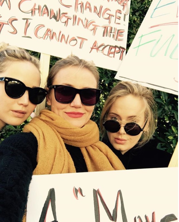 Jennifer Lawrence, Cameron Diaz and Adele