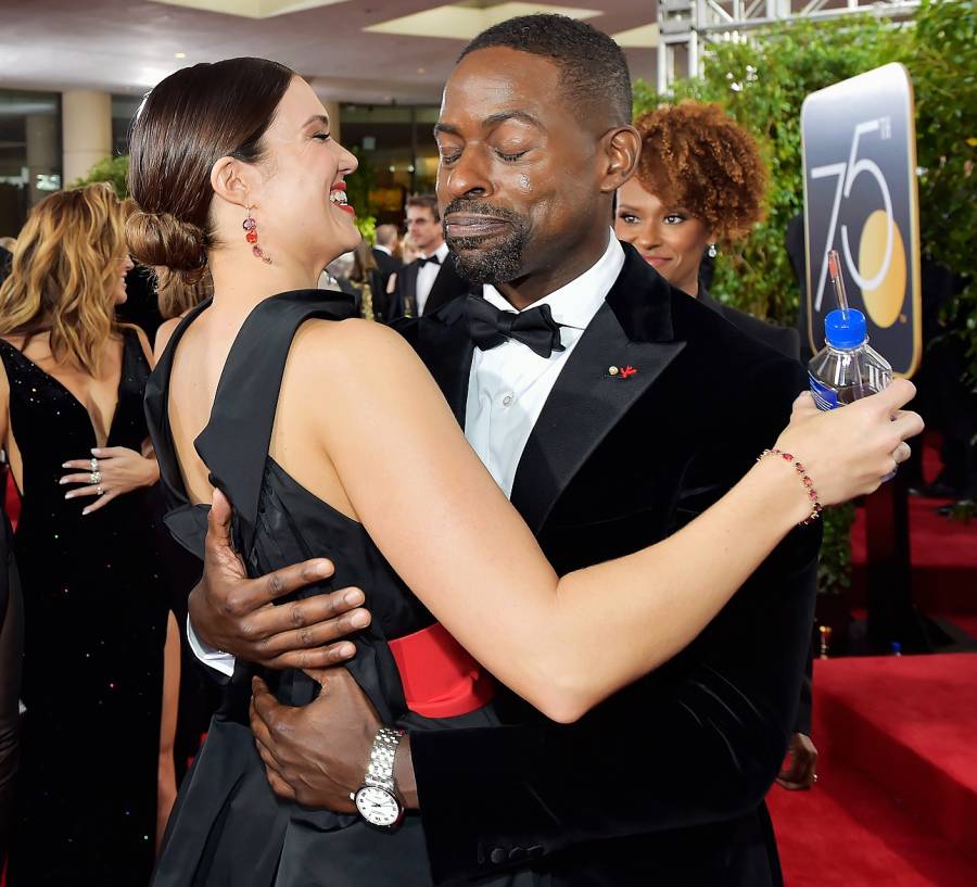 Mandy Moore Sterling K. Brown Golden Globes 2018