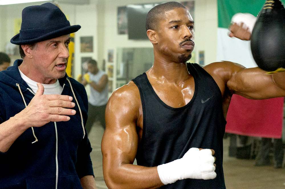 Sylvester Stallone and Michael B. Jordan in Creed