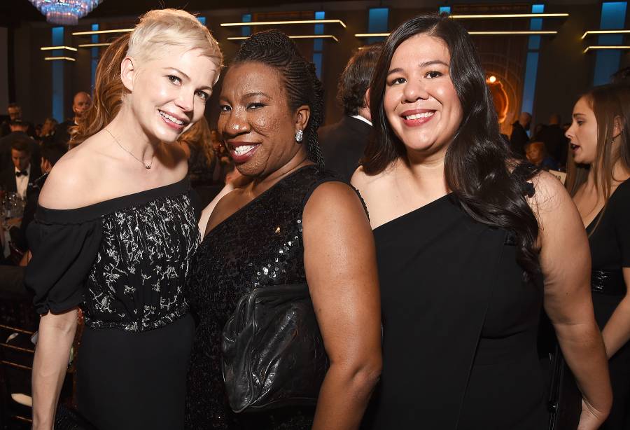 Michelle Williams activist Tarana Burke activist Monica Ramirez Golden Globes 2018