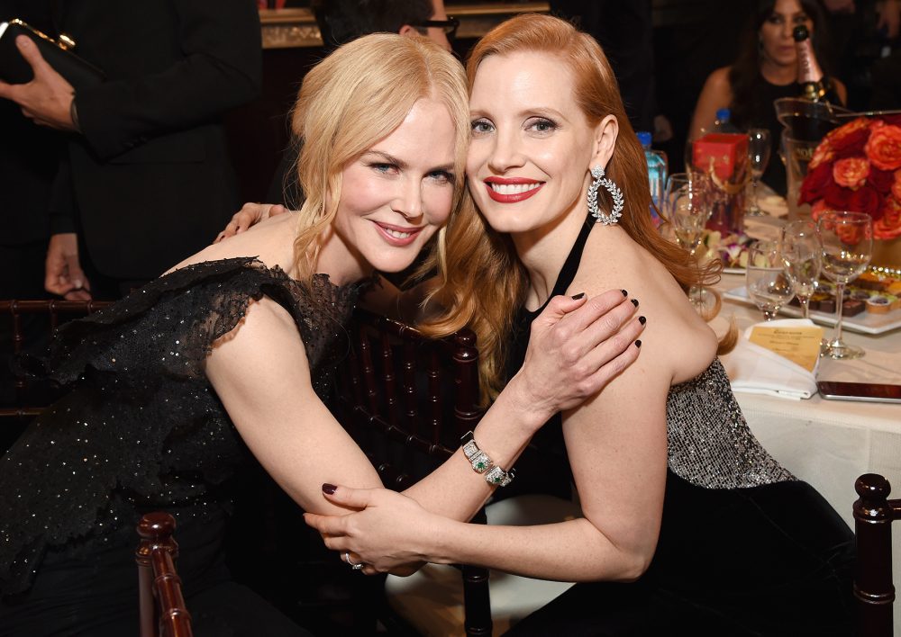 Nicole Kidman Jessica Chastain Golden Globes 2018