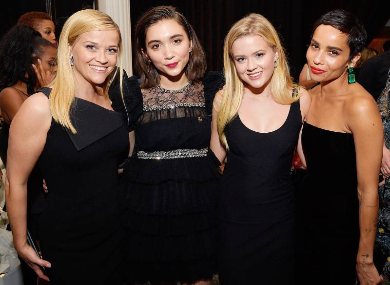 Reese Witherspoon Rowan Blanchard Ava Elizabeth Phillippe Zoe Kravitz 2018 InStyle and Warner Bros. 75th Annual Golden Globe Awards Post-Party 2018