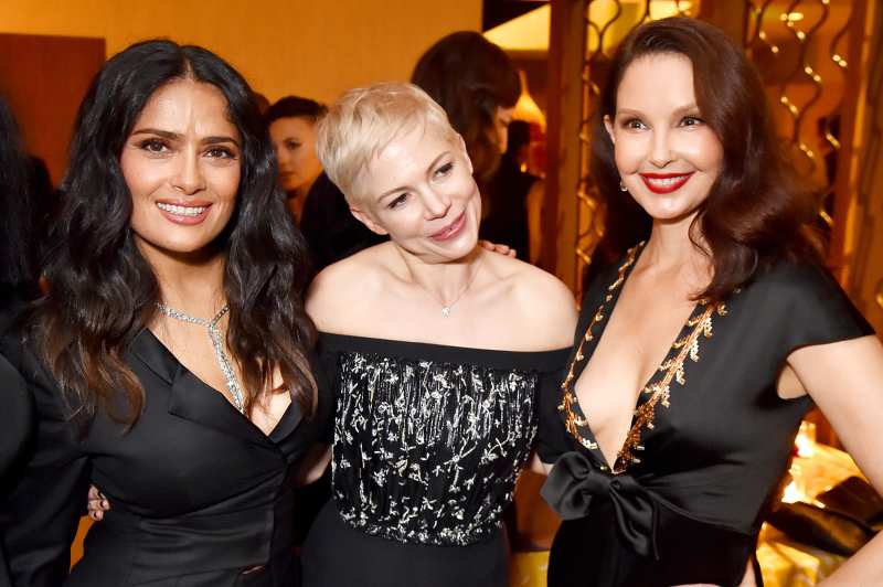 Salma Hayek Michelle Williams Ashley Judd HBO's Official 2018 Golden Globe Awards After Party