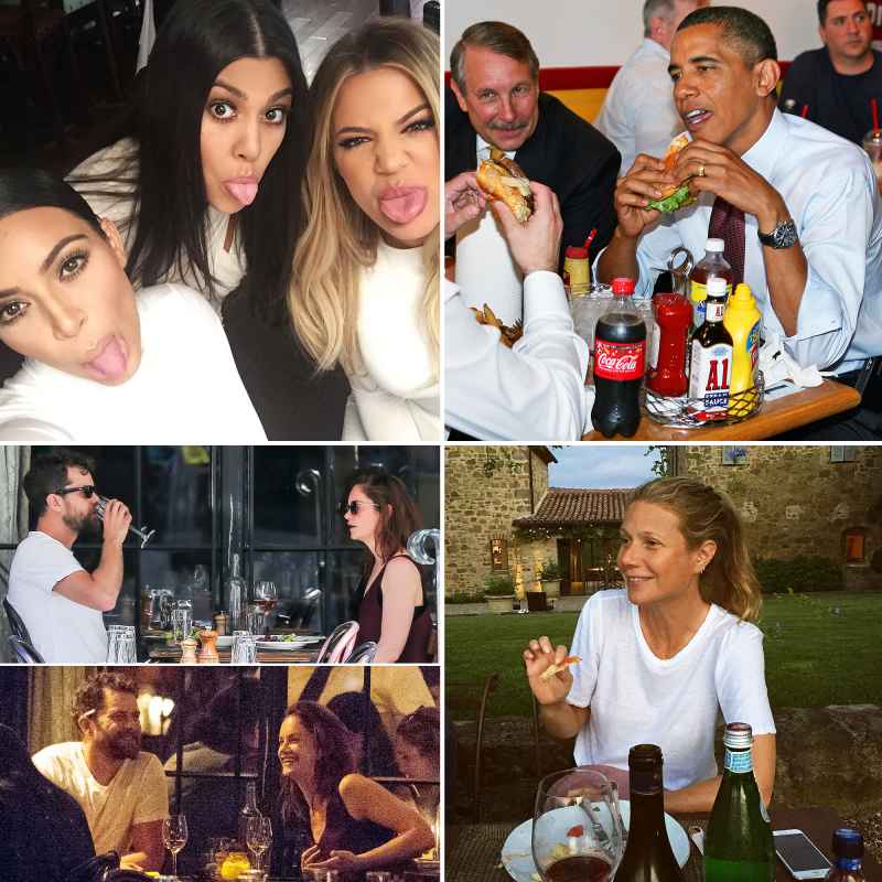 Stars Eating Out Kim Kardashian Kourtney Kardashian Khloe Kardashian President Barack Obama Joshua Jackson Ruth Wilson Gwyneth Paltrow