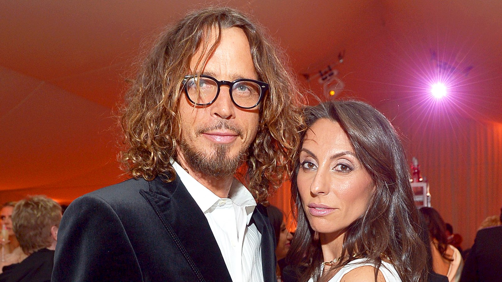 Chris Cornell and Vicky attend Neuro at 21st Annual Elton John AIDS Foundation Academy Awards Viewing Party at West Hollywood Park in West Hollywood, California.