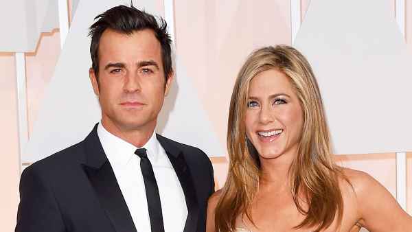 Justin Theroux and Jennifer Aniston attend the 87th Annual Academy Awards at Hollywood & Highland Center on February 22, 2015 in Hollywood, California.