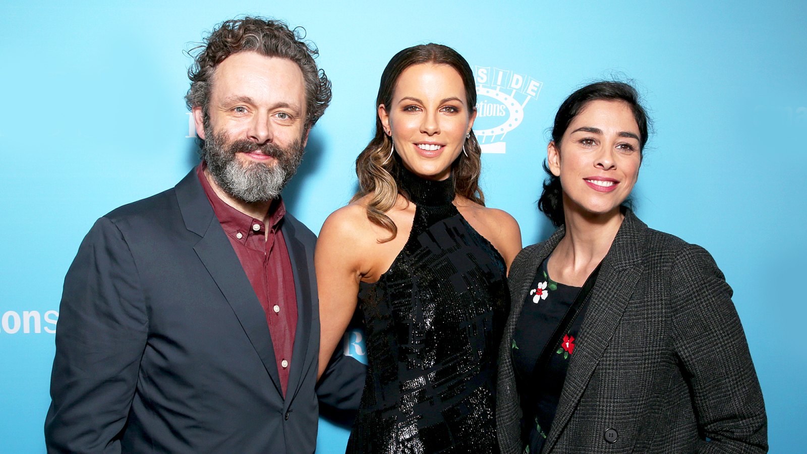 Michael Sheen, Kate Beckinsale and Sarah Silverman attend the 2016 premiere of "Love & Friendship" at the Directors Guild of America in Los Angeles, California.