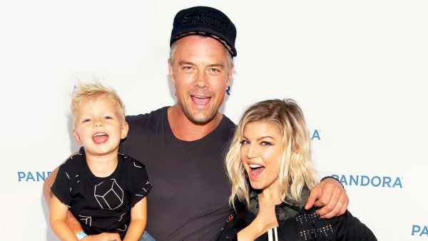Josh Duhamel and Fergie with their son Axl attend Pandora Summer Crush at LA Live on August 13, 2016 in Los Angeles, California.