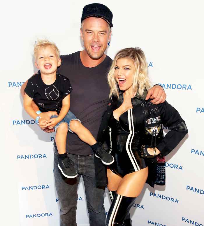 Josh Duhamel and Fergie with their son Axl attend Pandora Summer Crush at LA Live on August 13, 2016 in Los Angeles, California.