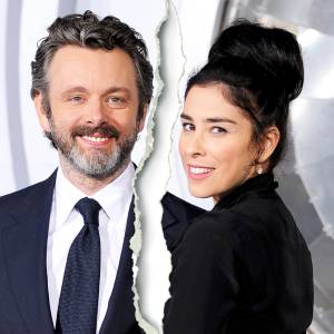 Michael Sheen and Sarah Silverman arrive at the 2016 premiere of "Passengers" at Regency Village Theatre in Westwood, California.