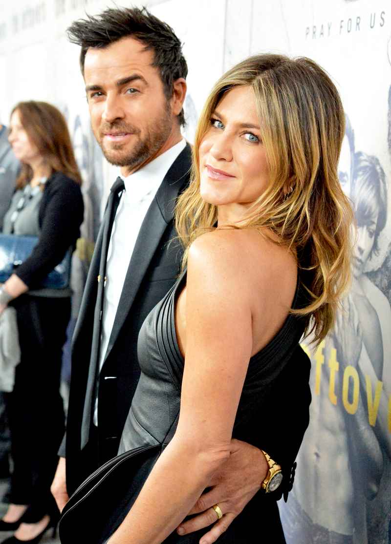 Justin Theroux and Jennifer Aniston attend HBO's 