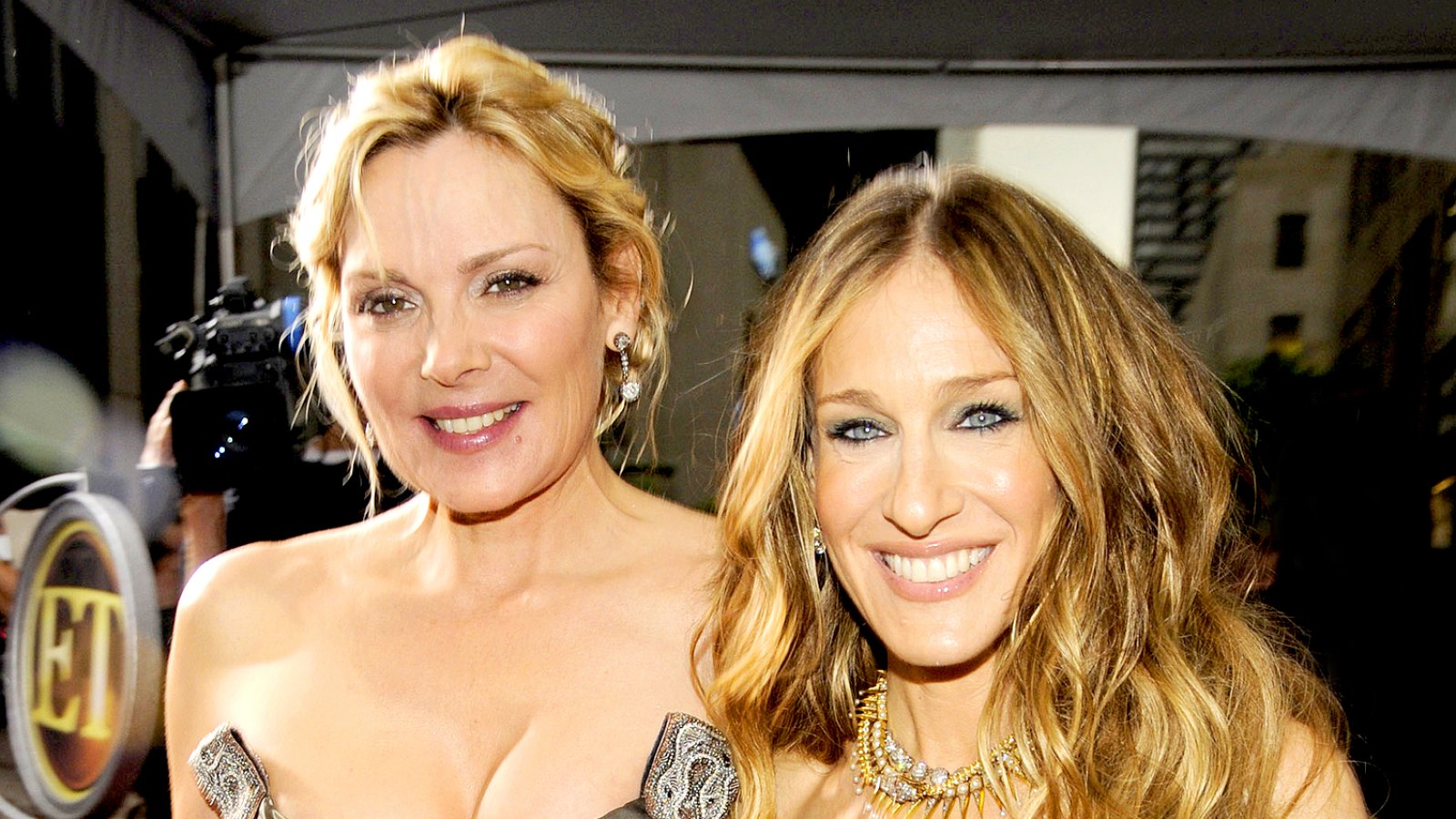 Kim Cattrall and Sarah Jessica Parker attend 2008 premiere of "Sex and the City: The Movie" at Radio City Music Hall in New York City.