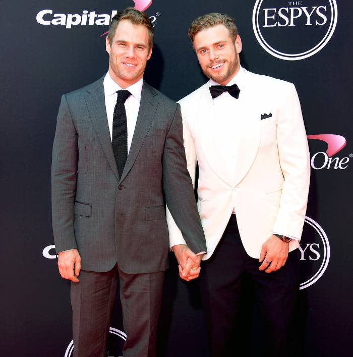 Matt Wilkas and Gus Kenworthy attend the 2017 ESPY Awards at Microsoft Theater in Los Angeles.