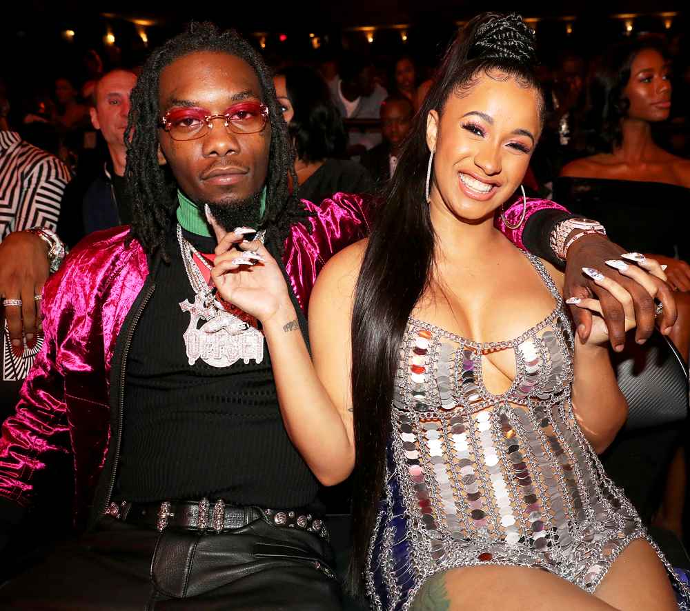Offset and Cardi B attend the 2017 BET Hip Hop Awards in Miami Beach, Florida.