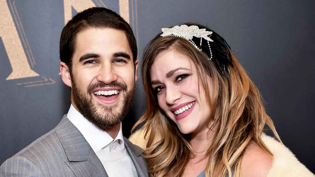 Darren Criss and Mia Swier attend 'The Greatest Showman' World 2017 Premiere aboard the Queen Mary 2 at the Brooklyn Cruise Terminal in New York City.
