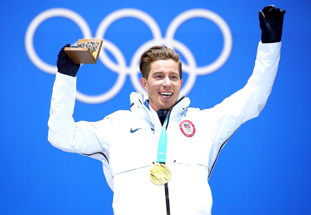 Shaun White of the United States poses during the medal ceremony for the Snowboard Men's Halfpipe Final on day five of the PyeongChang 2018 Winter Olympics at Medal Plaza on February 14, 2018 in Pyeongchang-gun, South Korea.