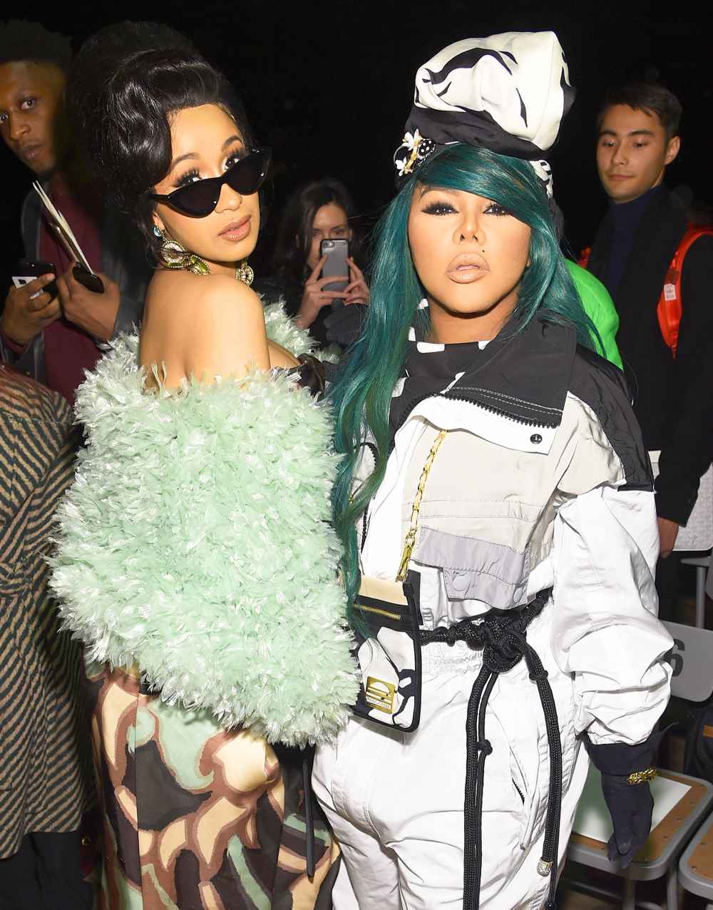 Cardi B and Lil Kim attend the Marc Jacobs Fall 2018 Show at Park Avenue Armory in New York City.