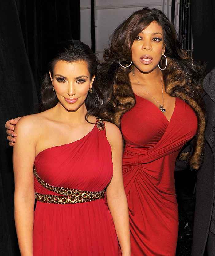 Kim Kardashian and Wendy Williams during The Heart Truth Red Dress Collection Fall 2010 during Mercedes-Benz Fashion Week at Bryant Park in New York City.