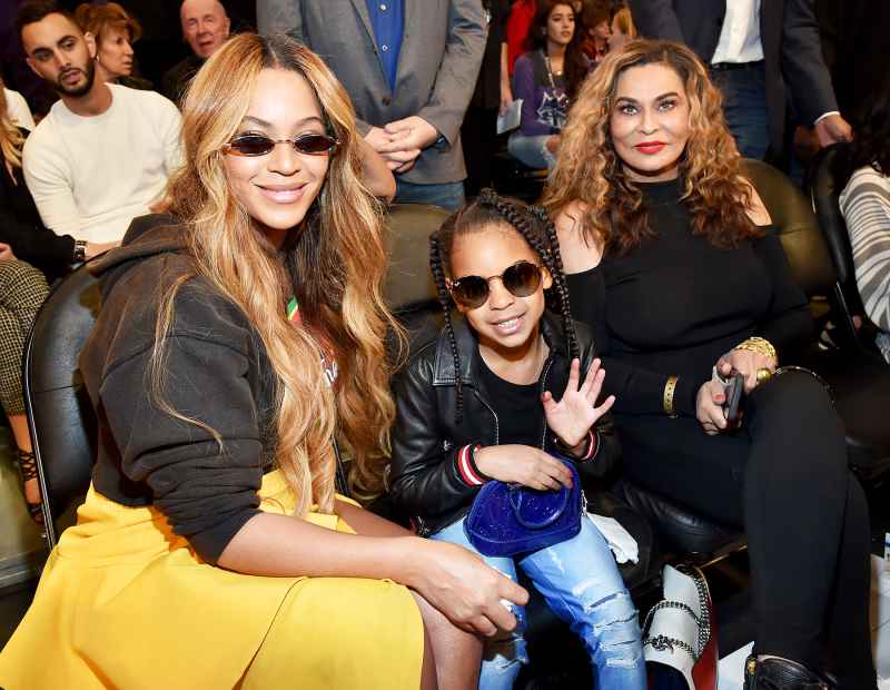Beyonce Blue Ivy Tina Knowles NBA All-Star Game