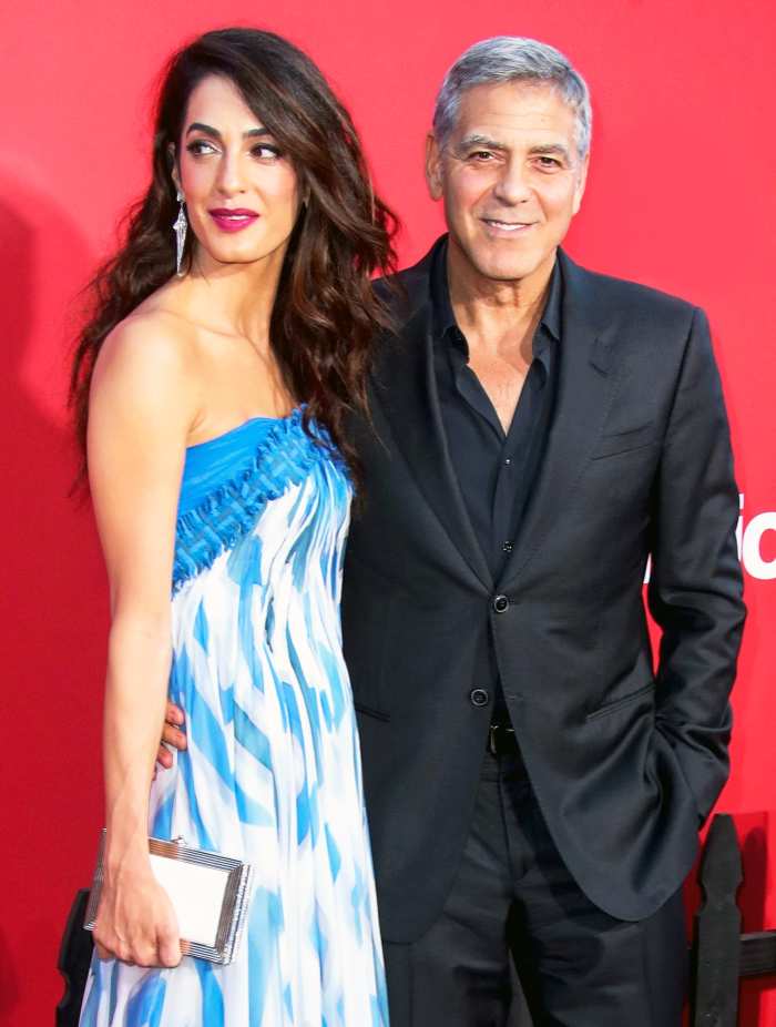 George Clooney and wife Amal arrive at the 2017 premiere of Paramount Pictures' 'Suburbicon' at Regency Village Theatre in Westwood, California.
