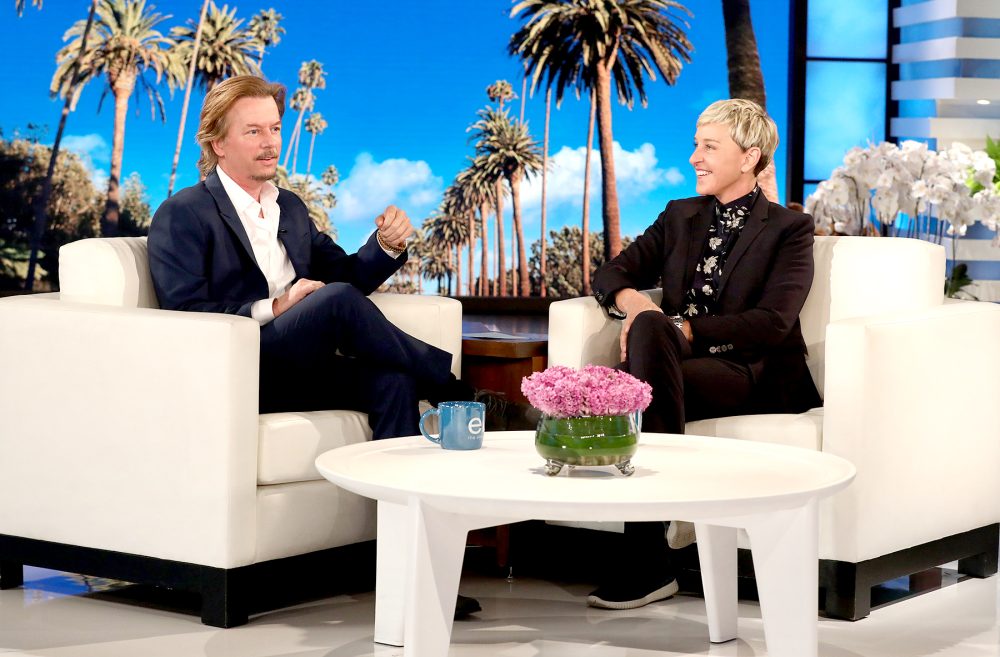 David Spade and Ellen DeGeneres