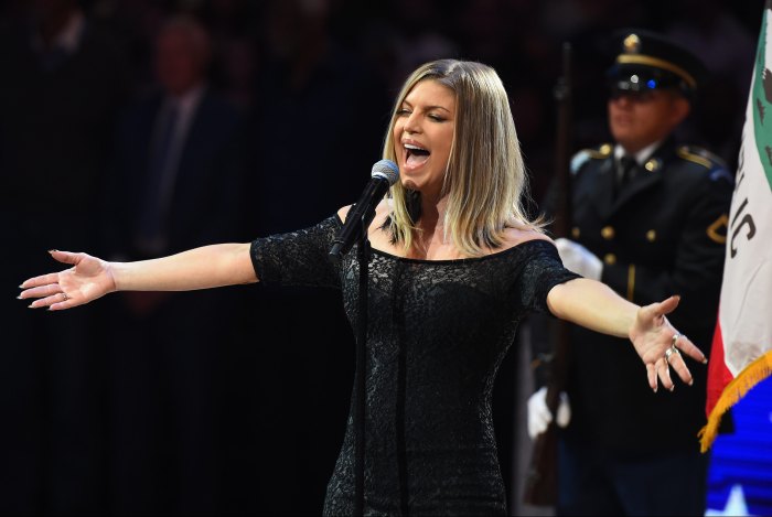 Fergie at NBA All-Star Game