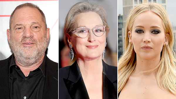 Harvey Weinstein, Meryl Streep, and Jennifer Lawrence