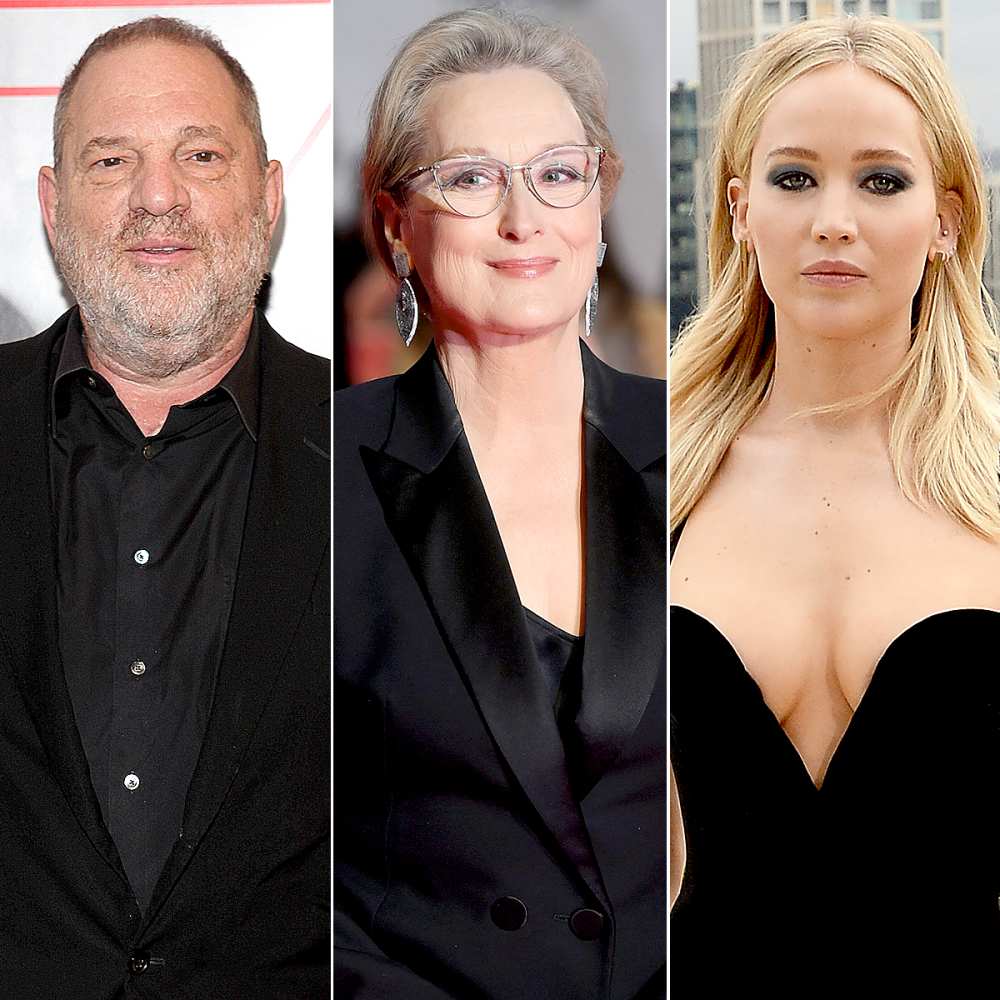 Harvey Weinstein, Meryl Streep, and Jennifer Lawrence