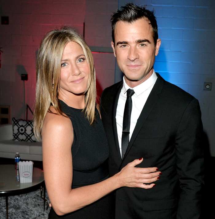 Jennifer Aniston and Justin Theroux attend the "Cake" premiere during the 2014 Toronto International Film Festival at The Elgin on September 8, 2014 in Toronto, Canada.