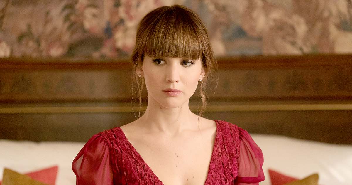 red sparrow red dress Jennifer Lawrence Stuns in Glittering Gown at 'Red Sparrow' European Premiere