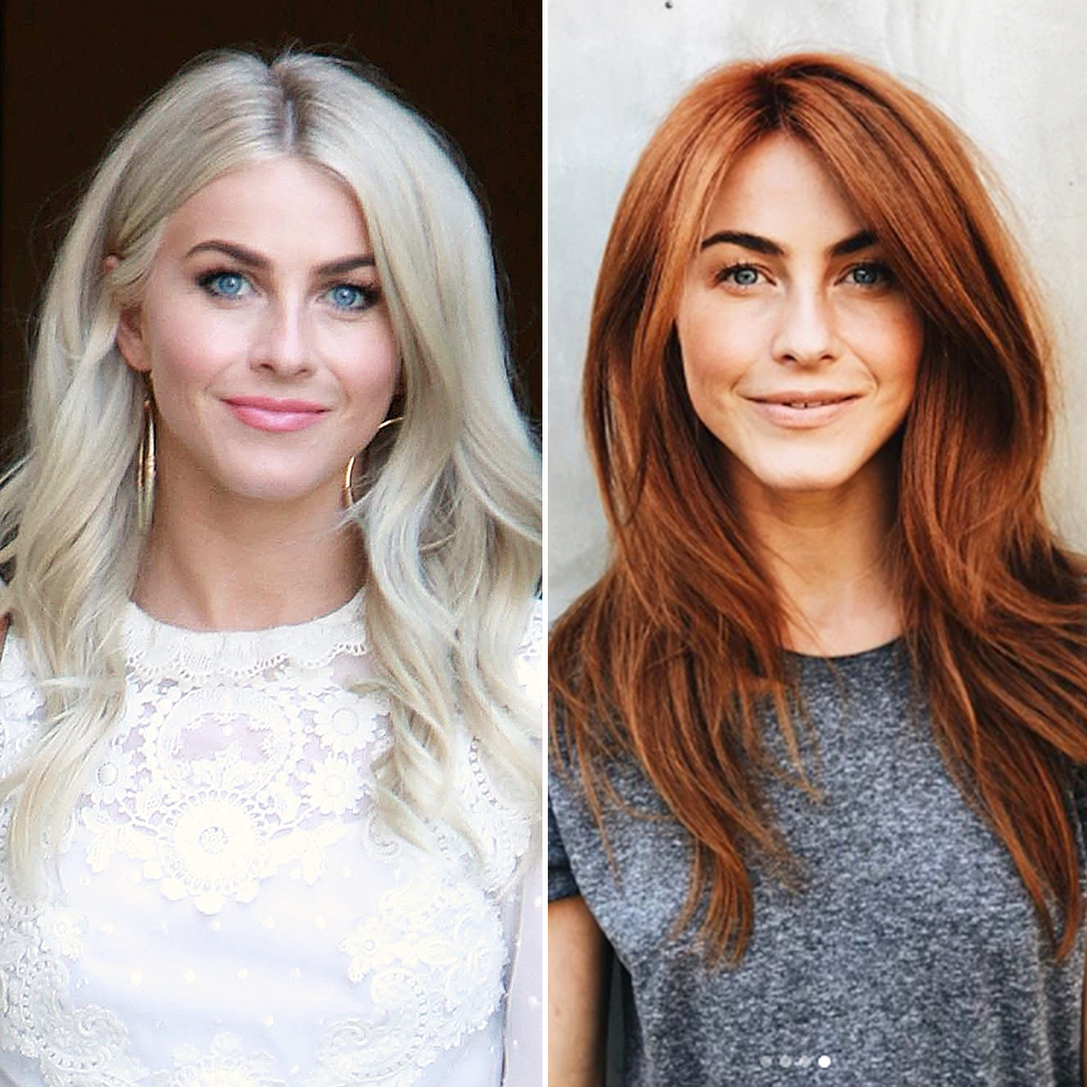 Julianne Hough Dyes Hair Color Red Details Pics
