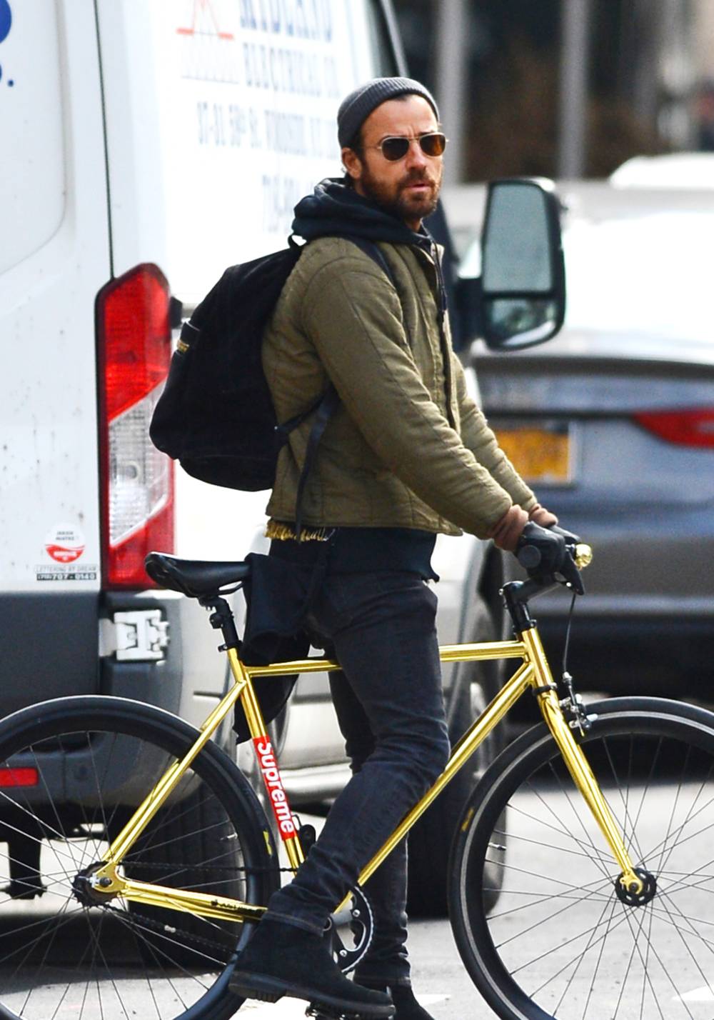Justin Theroux is spotted for the first time since his split with Jennifer Aniston