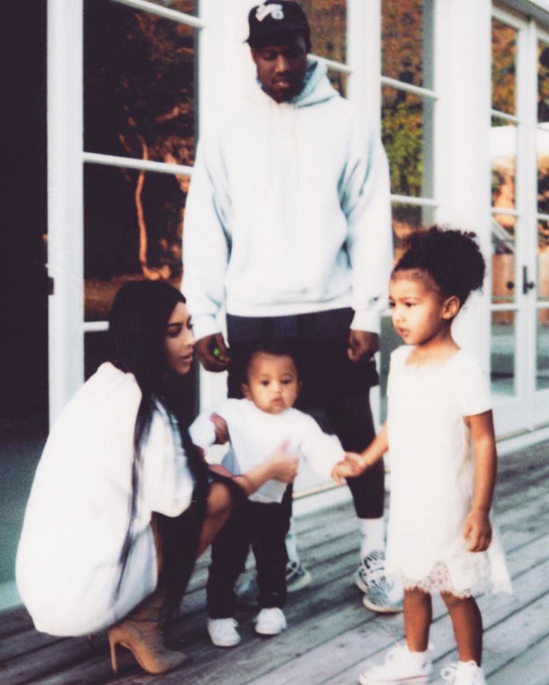 Kim Kardashian Kanye West Saint North Family Gallery