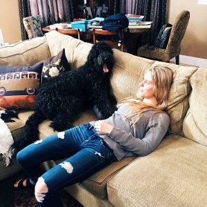 Maddie Mastro with her dog Zody