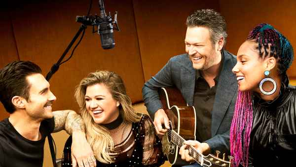 Adam Levine, Kelly Clarkson, Blake Shelton and Alicia Keys on ‘The Voice‘