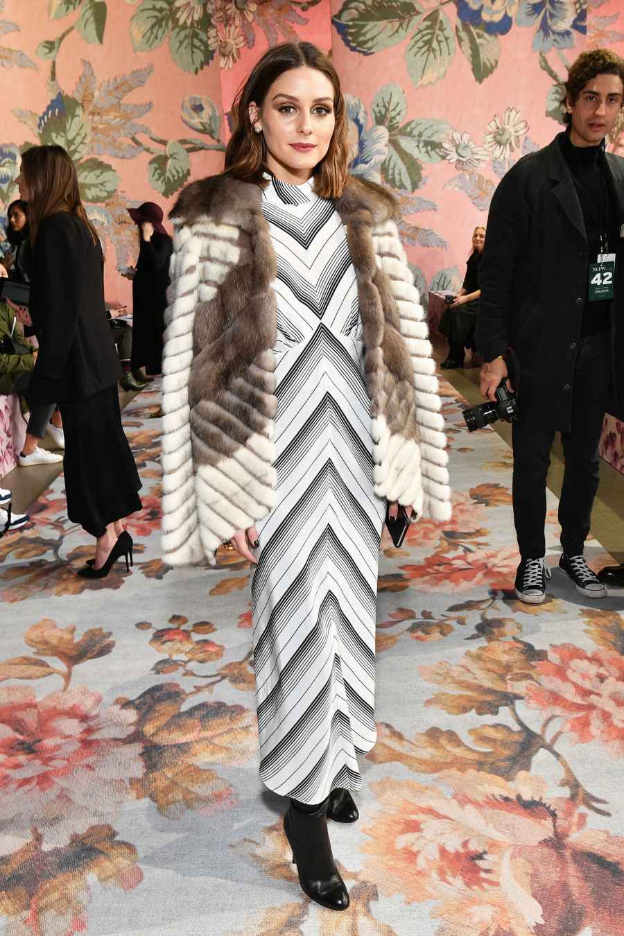NYFW: Kendall Jenner pairs plaid mini dress and fur coat